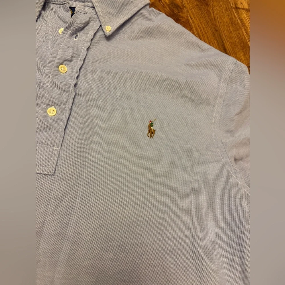Polo Ralph Lauren Knit Oxford Polo Shirt Men’s XLT Light Blue Big & Tall Pony